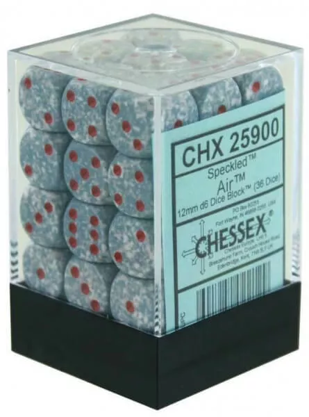 Sada kostek Chessex Speckled 12mm d6 Dice Blocks - 36ks