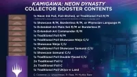 Magic the Gathering Kamigawa Neon Dynasty Collector Booster obsah balicku
