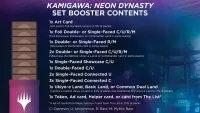 Magic the Gathering Kamigawa Neon Dynasty Set Booster obsah balicku