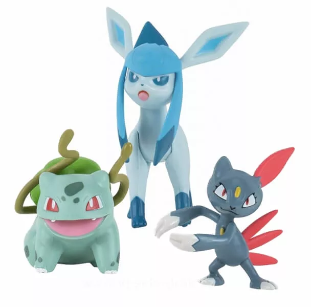Pokémon akční figurky Bulbasaur, Glaceon a Sneasel 5 - 8 cm