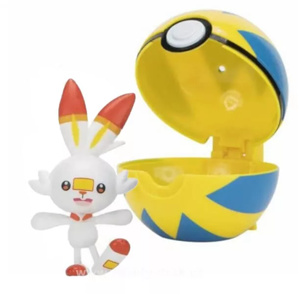 Pokémon Clip and Go Quick Ball - figurka Scorbunny