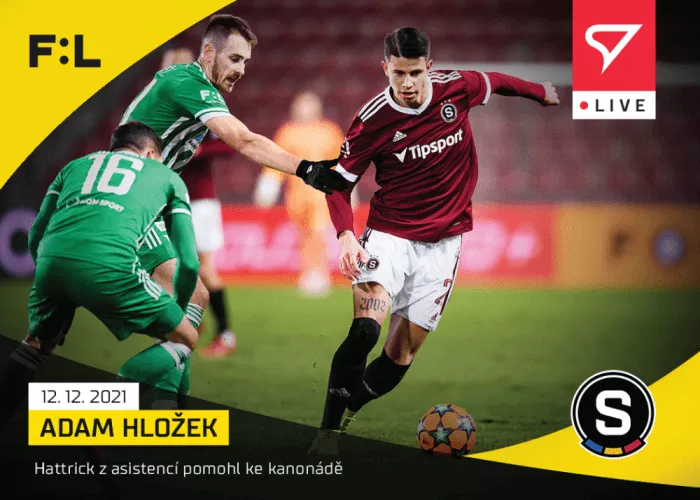 Fotbalové karty Fortuna Liga 2021-22 - L-082 Adam Hložek