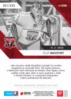 Hokejove karty Tipsport ELH 2021-22 - L-098 Filip Novotny zadni strana