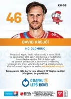 Hokejove karty Tipsport ELH 2021-22 - KN-08 David Krejci zadni strana