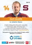 Hokejove karty Tipsport ELH 2021-22 - KN-15 Filip Chlapik zadni strana