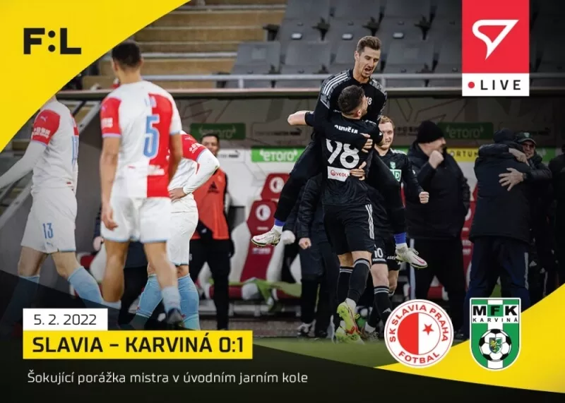 Fotbalové karty Fortuna Liga 2021-22 - L-088 Slavia - Karviná 0:1 