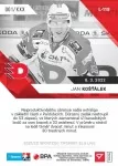 Jan Koštálek Live karta Pardubice Dynamo Tipsport Exraliga 2022