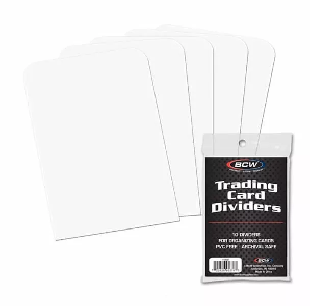 Oddělovač na karty BCW Trading Card Dividers Standard Size - 10 ks