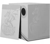 Krabička na karty Dragon Shield Double Shell Ashen - White/Black - oddělovač