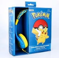 Modrá sluchátka Pokémon Pikachu s kabelem o délce 90 cm