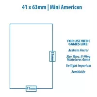 Mini American Board Game Sleeves (50ct) for 41mm x 63mm Cards