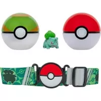 Pokémon Clip and Go set Bulbasaur s páskem - Poké Ball + Nest Ball