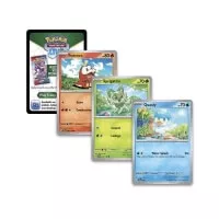 Pokémon Paldea Collection - Quaxly - startovní Pokémoni Sprigatito, Fuecoco a Quaxly a karta do online