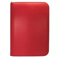 Vivid 4-Pocket Zippered PRO-Binder - Red