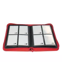 Červené album na karty UltraPro Vivid 4-Pocket Zippered PRO-Binder
