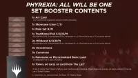 Magic the Gathering Phyrexia All Will Be One Set Booster obsah baleni