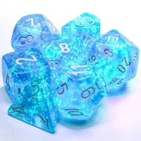 Borealis Luminary Sky Blue/White Polyhedral 7-Die Set