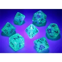 Borealis Luminary Purple/White Polyhedral 7-Die Set