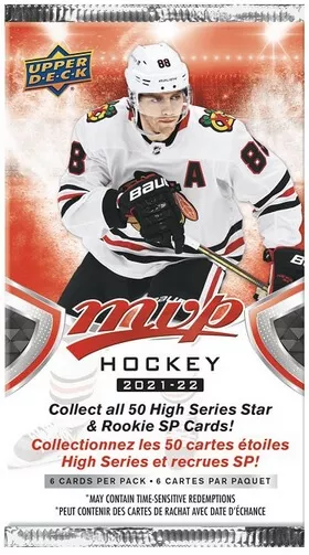 2021-22 NHL Upper Deck MVP Gravity Feed balíček - hokejové karty