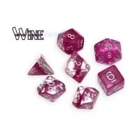 Sada kostek Gate Keeper Games Neutron Dice - Wine 7-Dice Set