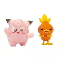 Pokémon fgurky Torchic a Clefairy