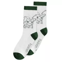 Bílo-zelené ponožky Pokémon Bulbasaur