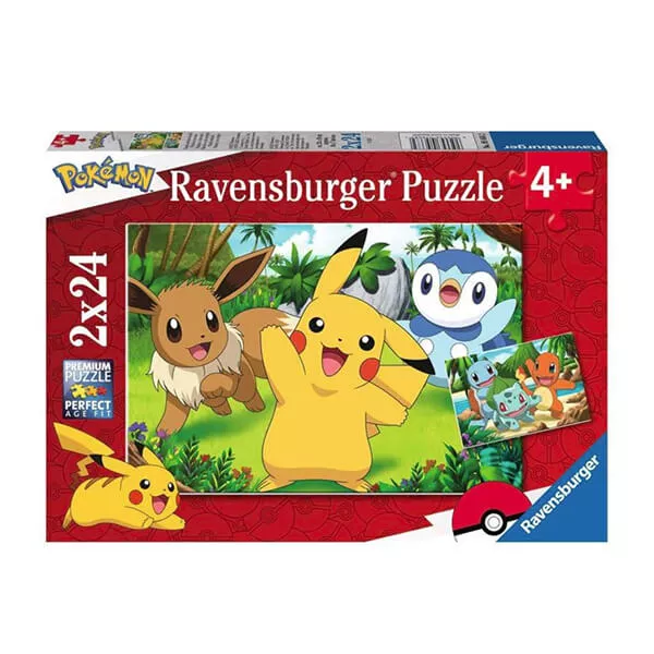 Puzzle Pokémon Ravensburger - Pikachu a přátelé 2x24 dílků