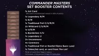 Obsah baleni Commander Masters Set Booster balicku