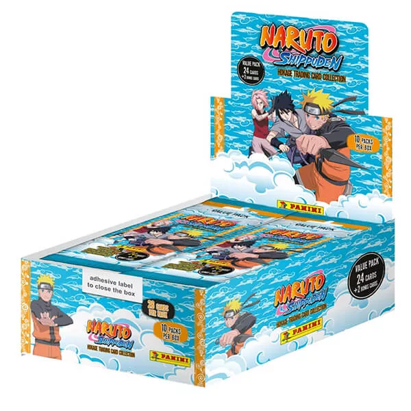 Naruto karty - Naruto Shippuden Hokage Trading Cards Value Pack Box