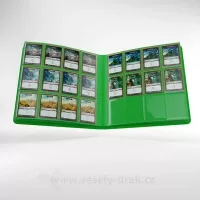 Album na karty Gamegenic Casual 24-Pocket Green s kartami na ukázku