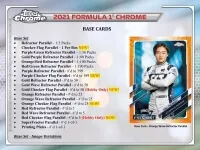 2021 Topps Chrome F1 Formula 1 Racing Hobby balíček - plnění 2