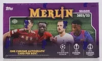 2021-2022 Topps Champions League Merlin Chrome Hobby Box - fotbalové karty 1