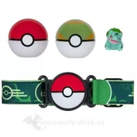 Pokémon hračka pro děti s páskem a figurkou Bulbasaur