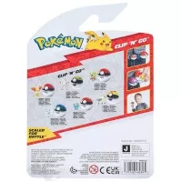 Zadní strana balení Pokémon hračky Clip and Go