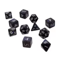 UltraPro Eclipse Acrylic RPG Dice Set (11ct) - Jet Black