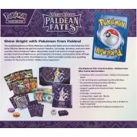 Pokémon Paldean Fates Elite Trainer Box - zadní strana krabice