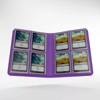 Album na karty Gamegenic Casual 8-Pocket Purple - otevřené album s kartami Standard Size