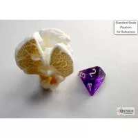 Translucent Purple/White Mini Polyhedral 7-Die Set