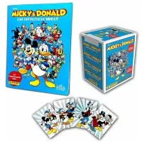 Box samolepek s ukázkou alba a samotných samolepek Mickey and Donald