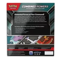 Zadní strana balení karet Pokémon Combined Powers Premium Collection