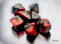 Sada kostek Chessex Gemini Black-RedGold Mini Polyhedral 7-Die Set 2