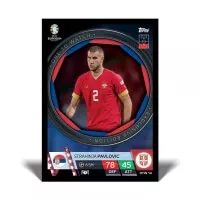 EURO 2024 Topps Match Attax Tournament Celebration karta One to Watch Strahinja Pavlovic