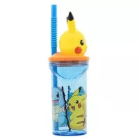 Kelímek s Pokémonem Pikachu s brčkem