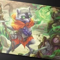 Hraci podlozka Magic the Gathering - Bloomburrow - Bello, Bard of the Brambles umelecka