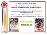 2022 NBA karty Topps Chrome McDonald's All American Basketball Hobby 2