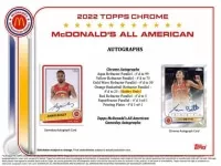 2022 NBA karty Topps Chrome McDonald's All American Basketball Hobby 5