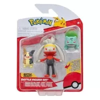 Pokémon Battle Figure 3-Pack - Morpeko, Raboot a Bulbasaur