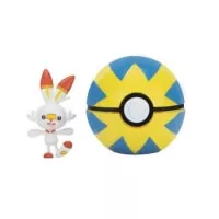 Pokémon Clip and Go Quick Ball - figurka Scorbunny