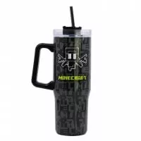 Stainless steel XL termohrnek Minecraft 940 ml