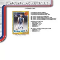 2025-2026 NBA karty Topps Basketball Hobby Box